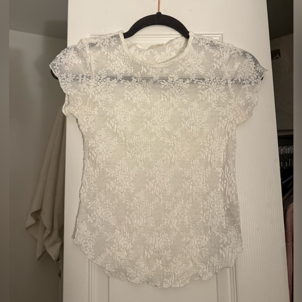 Intimately Lace Shortsleeve Top